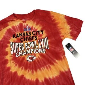 Kansas City Chiefs Super Bowl LVIII Champs Men's Large Tie-dye Majestic Threads